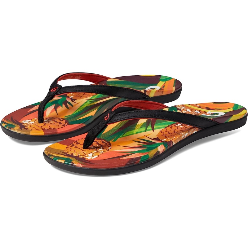 Olukai Ho’opio Hau Womens Black / Pineapple