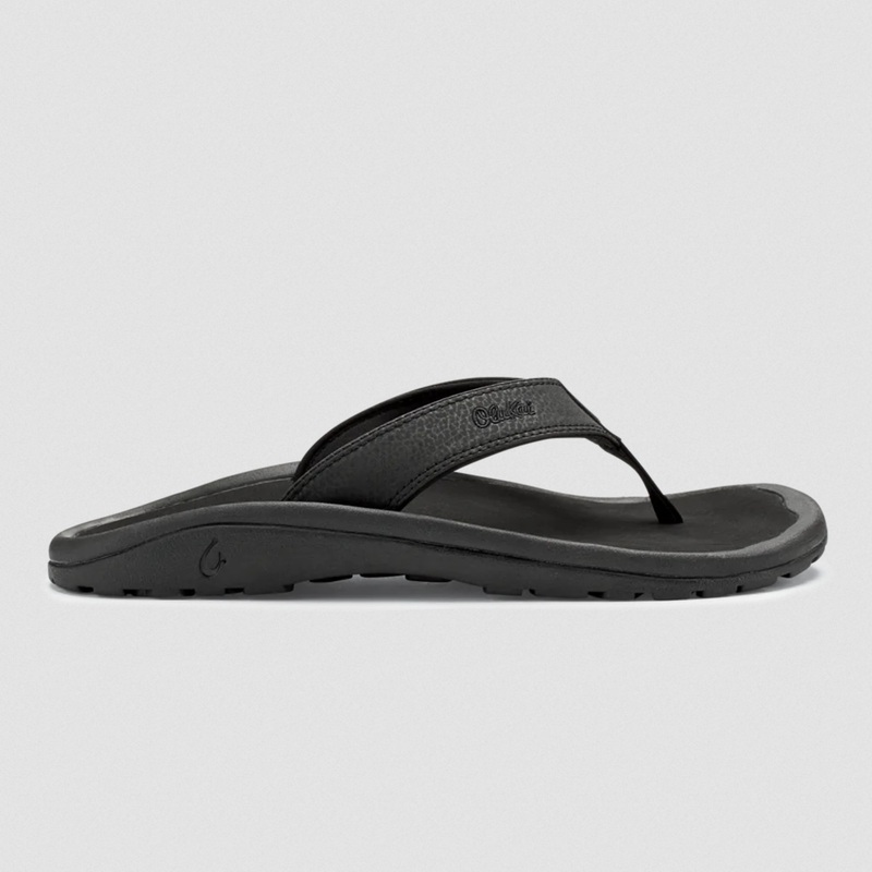 OluKai Ohana Mens Sandal Black/ Black