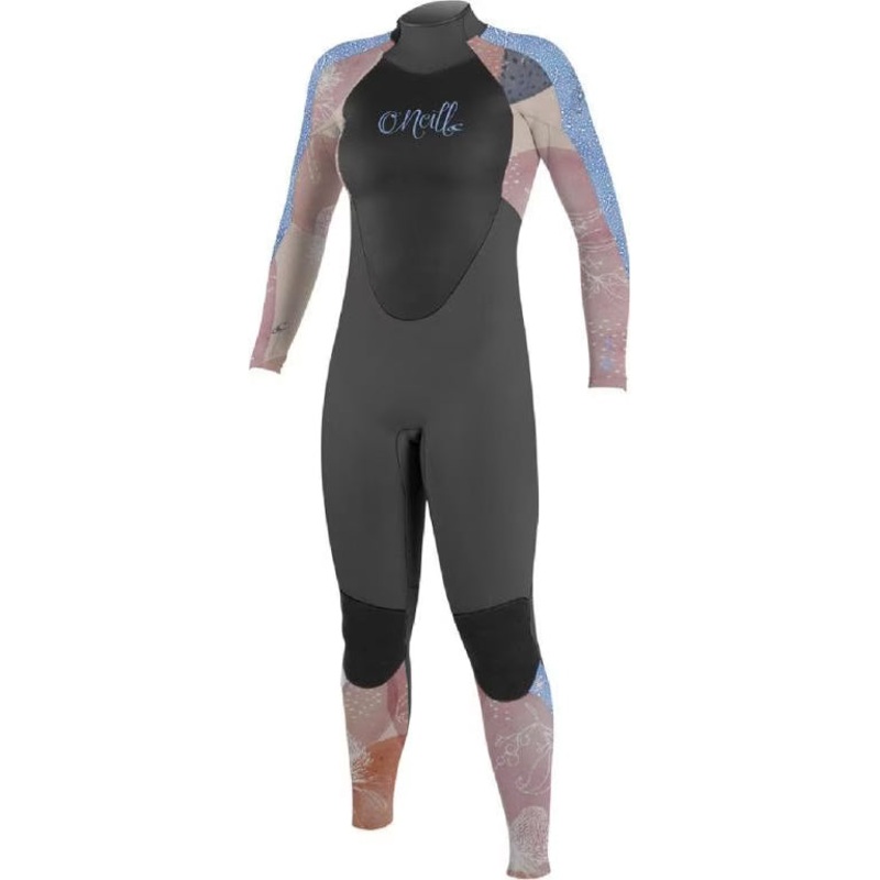 ONeill Women Epic 3/2 Back Zip Full Wetsuit Graph/Desert Bloom