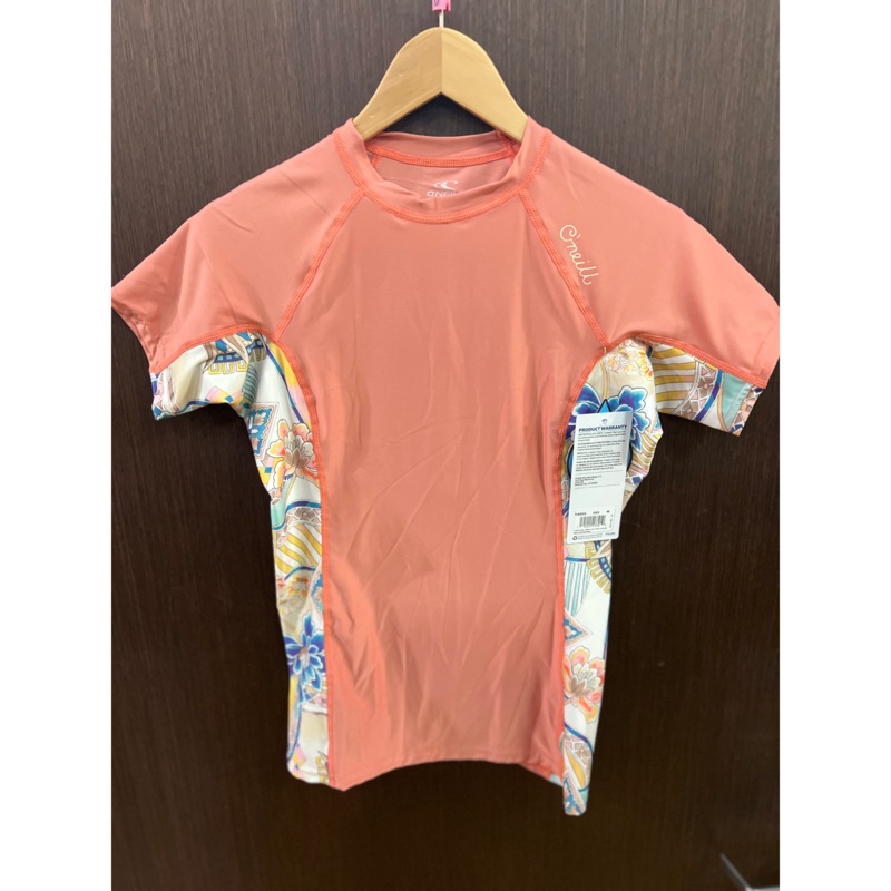 ONeill Womens Side Print Short Sleeve Rash Guard Nectar/Zephora