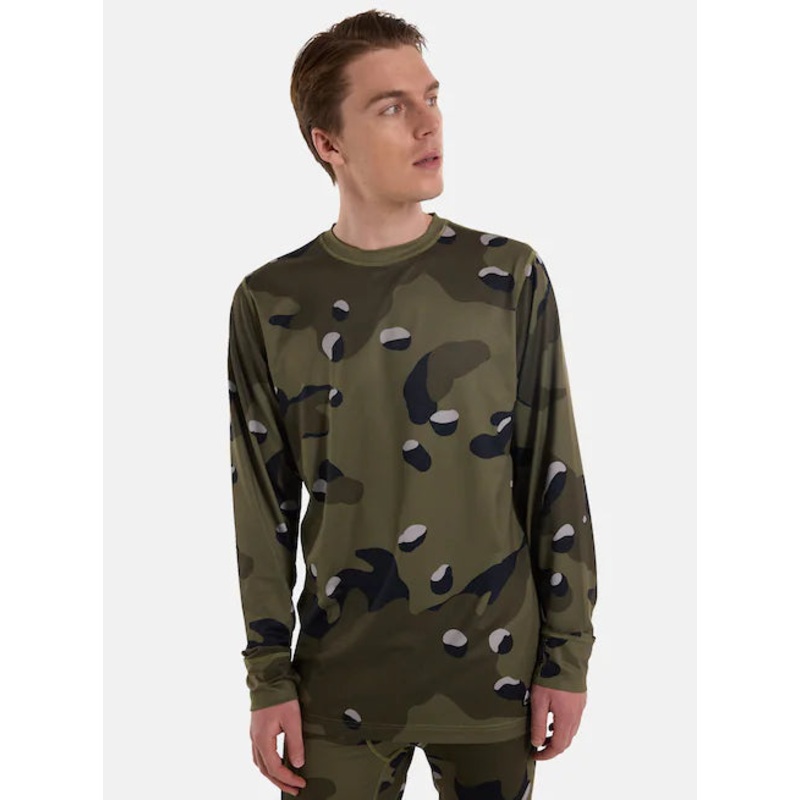 Burton Men’s Midweight Crew Forest Moss Cookie Camo