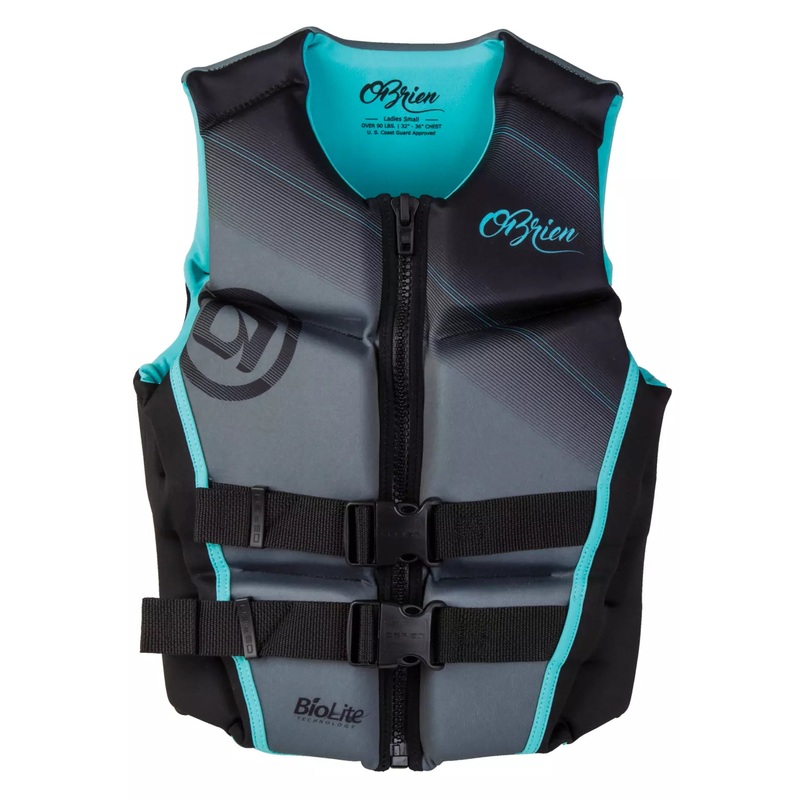 OBrien Women’s Flex V-Back LTD Neoprene CGA Wake Vest Aqua