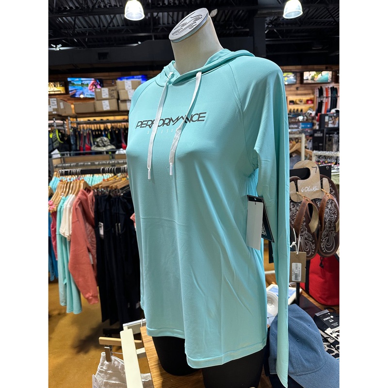 Performance Sync Long Sleeve Hoodie Rash Aqua