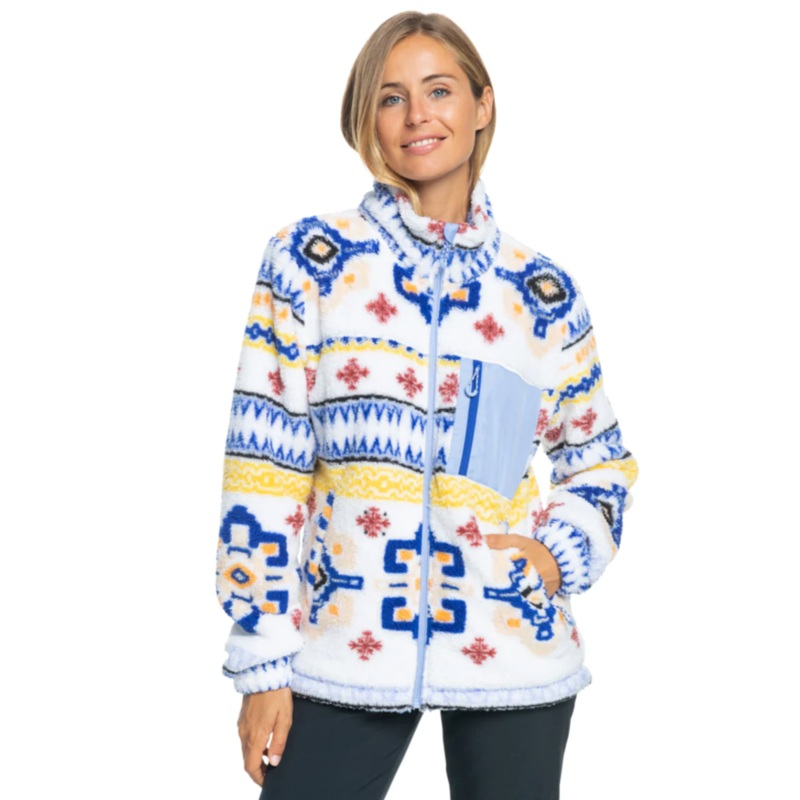 Roxy Alabama Full Zip Fleece Bright White Chandail
