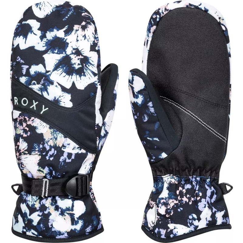 Roxy Jetty Mitt True Black Blurry Flower