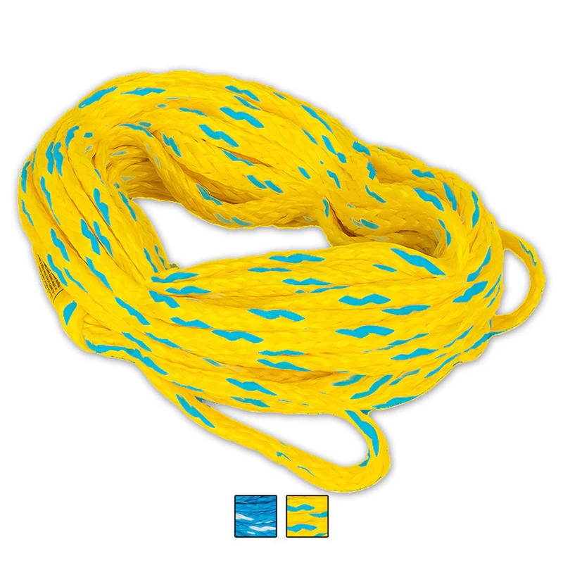 OBrien 2025 4 Person Floating Tube Rope (4100 lbs) Yellow / Aqua
