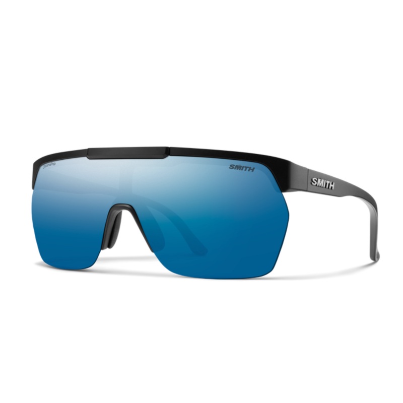Smith XC Matte Black Chroma Pop Polarized Blue Mirror
