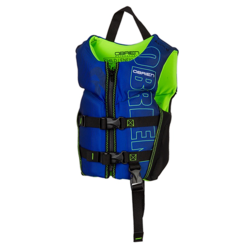 OBrien 2025 Child Flex V-Back Life Jacket- Blue / Lime(33-55 lbs)