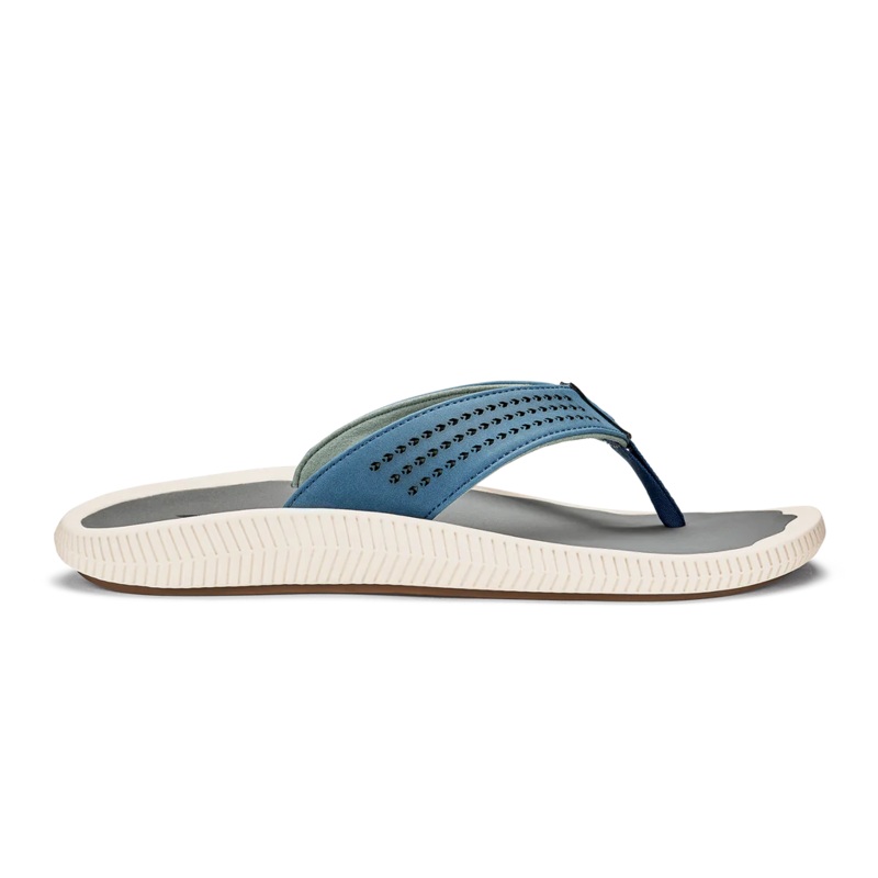 OluKai Ulele Mens Sandal Blue Depth / Charcoal