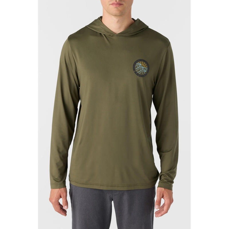ONeill Travler UPF Hooded Long Sleeve Army