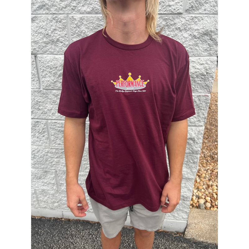 Performance CH Crown Logo Shirt – Burgundy