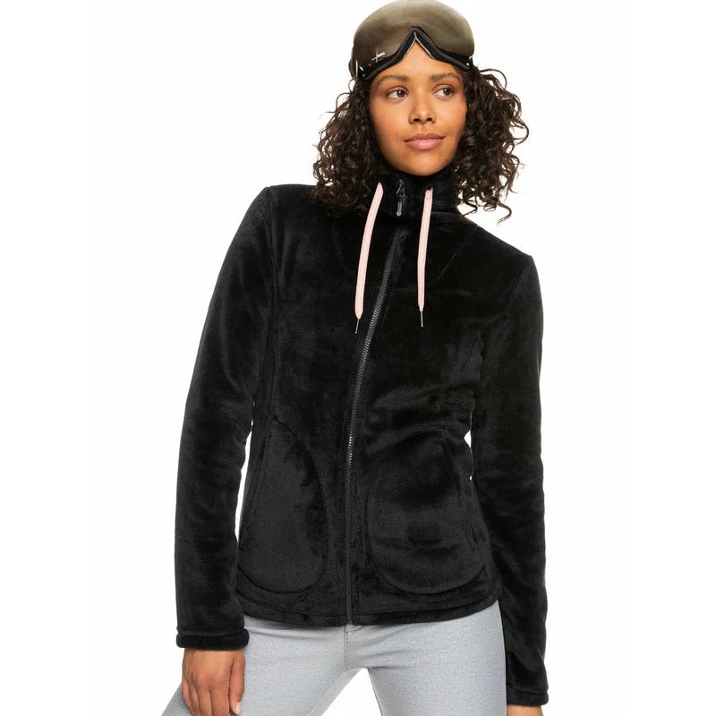 Roxy Tundra Fleece True Black – Pink Cord