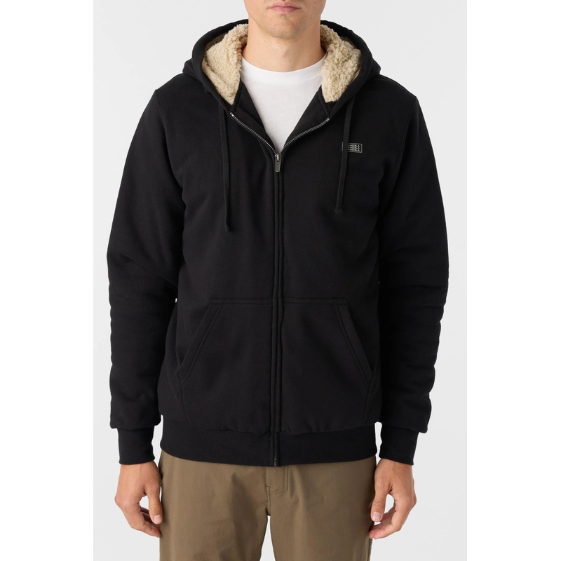 ONeill Fifty Two High Pile Lined Zip Fleece Jacket Black