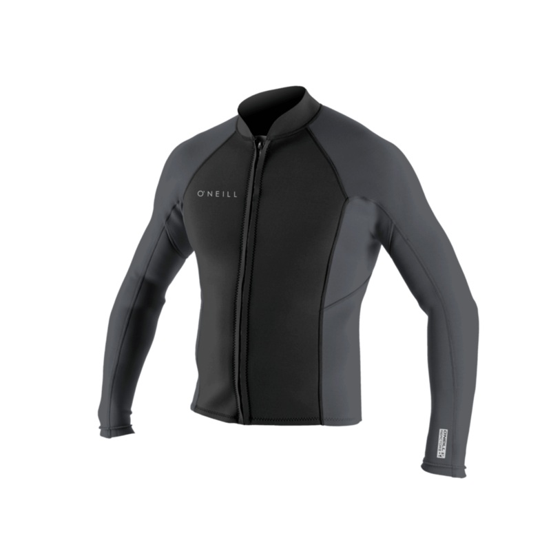 ONeill Reactor-2 1.5mm Front Zip Long/Sleeve Jacket-Black-Graphite