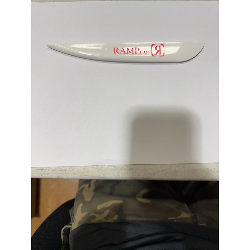 Ronix 1.0 in. Fiberglass Ramp Fin White (Orange Logo) Each