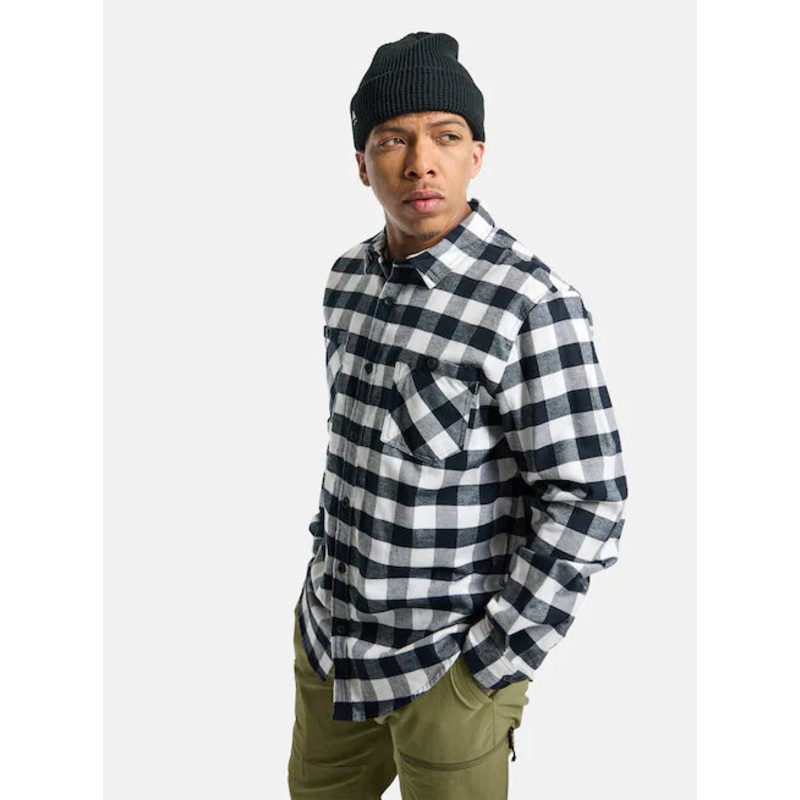 Burton Men’s Favorite Long Sleeve Flannel  Stout White Buffalo Plaid