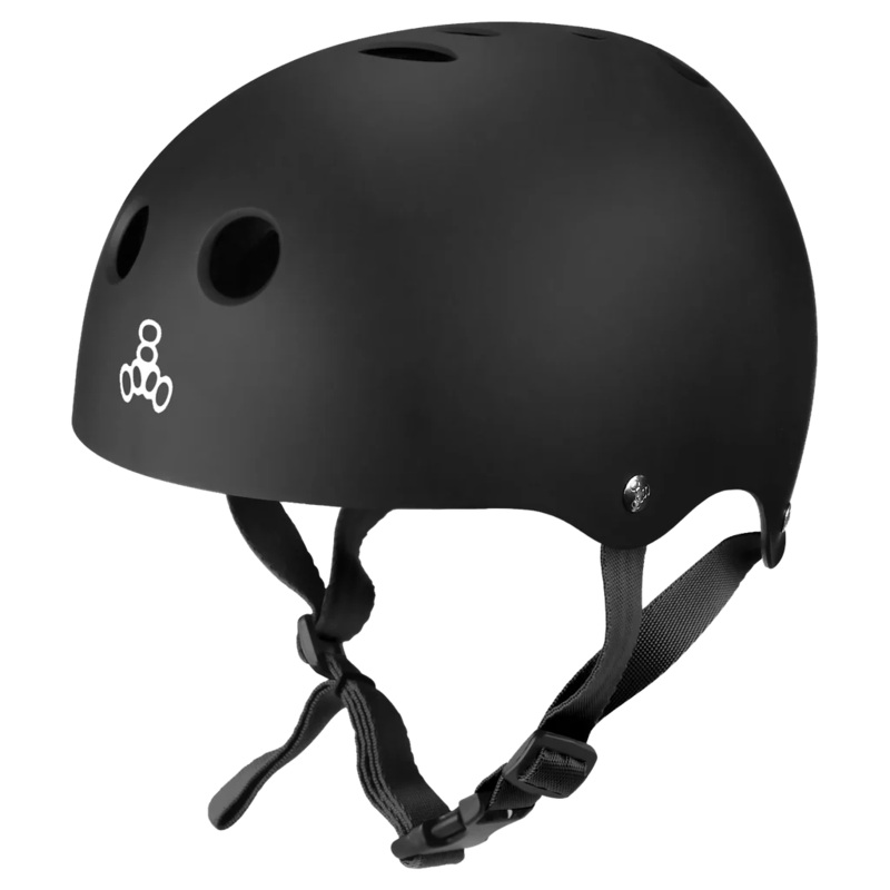 Triple Eight Water HALO Helmet-Black Matte w/White Logo