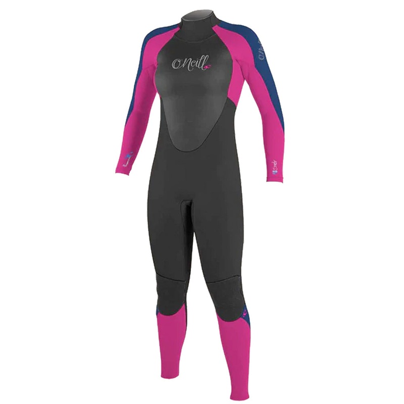ONeill Youth Girls Epic 3/2 Full Wetsuit Black/Berry/Navy