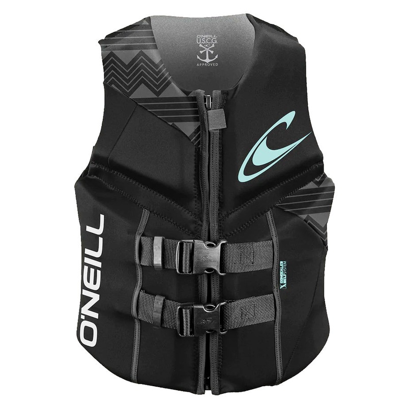 ONeill Womens Reactor USCG Vest-Black/Black/Black