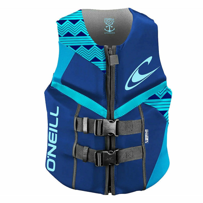 ONeill  Womens Reactor USCG Vest – Navy-Riviera-Turquoise