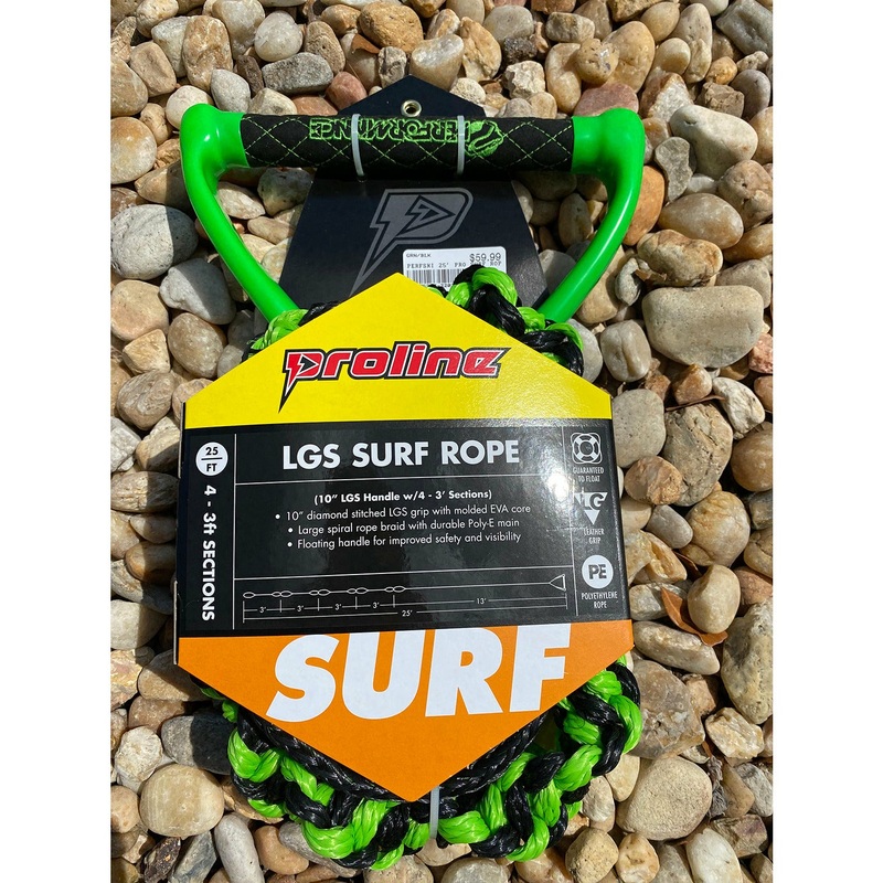 Performance Ski and Surf 25 Pro Surf Rope / Handle Combo – Slime Green/Black