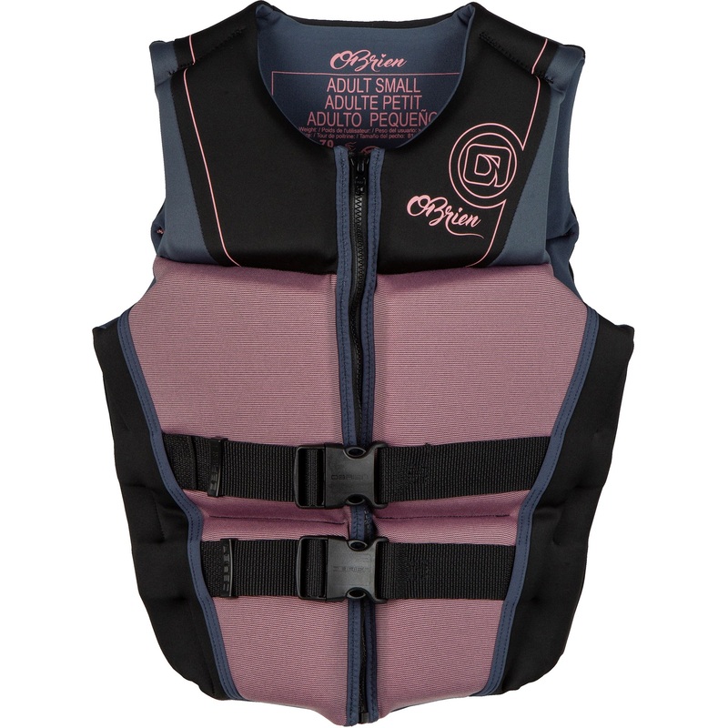 OBrien Womens Flex V Back CGA Wake Vest-Rose-Black