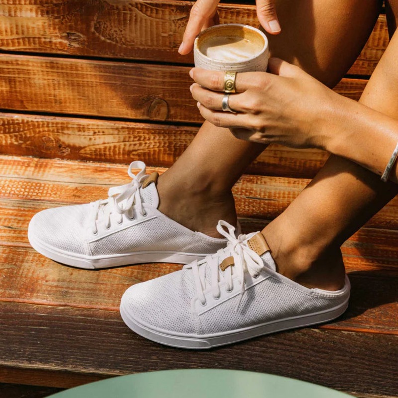 Olukai Womens Shoes Pehuea Li White / White