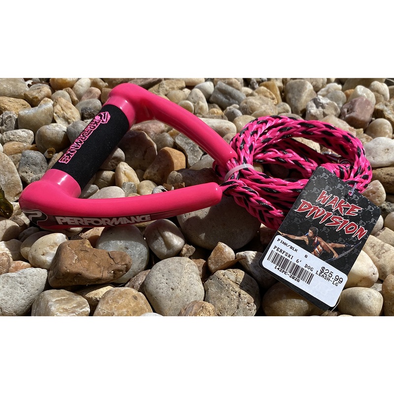 Performance Ski and Surf 6 Dog Leash – Pink / Black