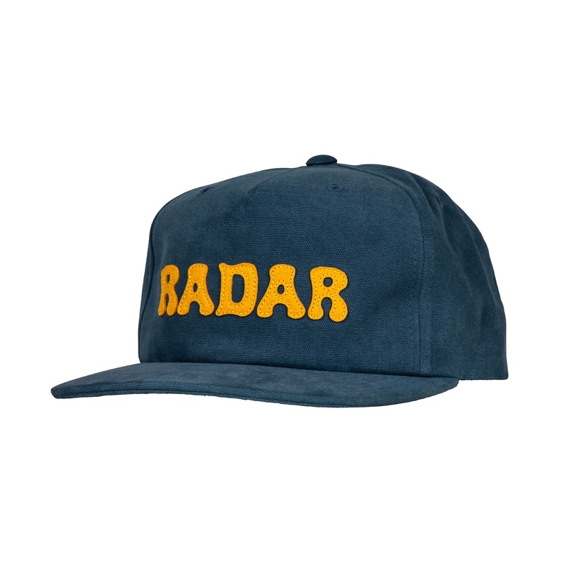 Radar 2025 Backside Snapback Hat Vintage Blue – Mustard Adjustable