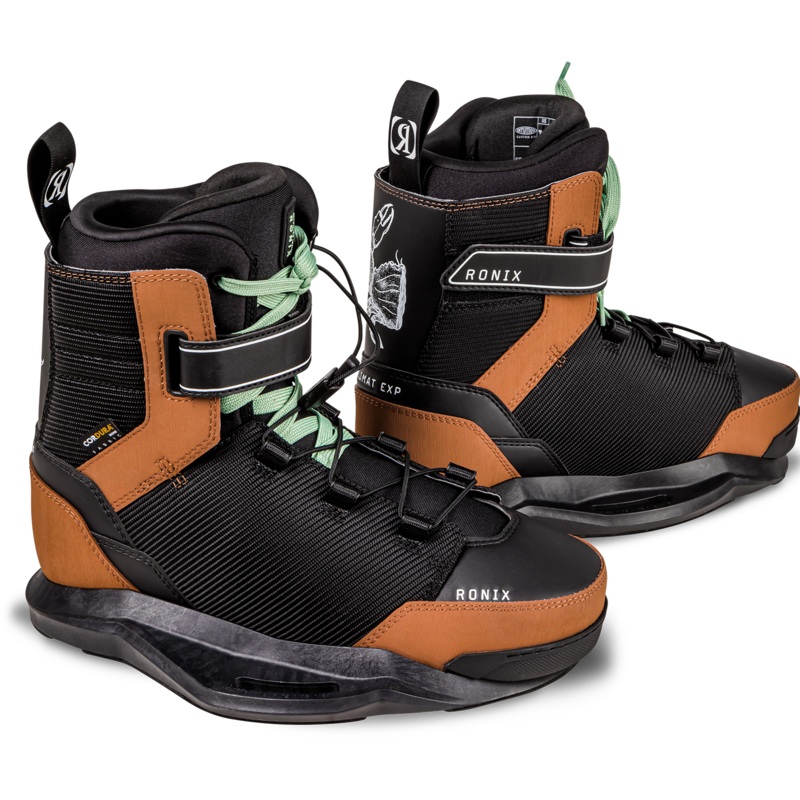 Ronix 2025 Diplomat EXP – Intuition – Black / Gum Rubber Wakeboard Boot