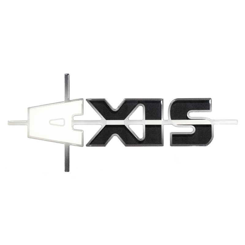 Decal, Axis Logo, Transom, 4×9, Crystal Cap