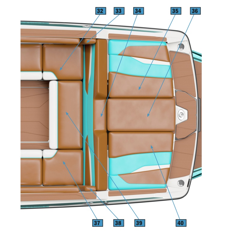 Center Rear Walk-Over Cushion AXIS T250