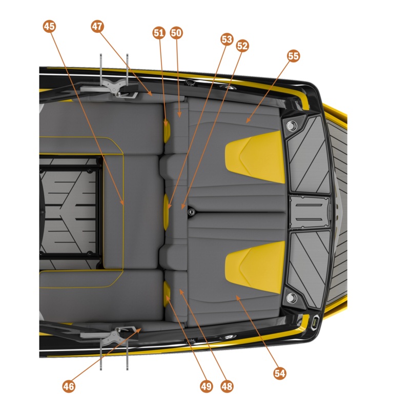 Malibu VLX 19-21 Center Rear Seat Backrest