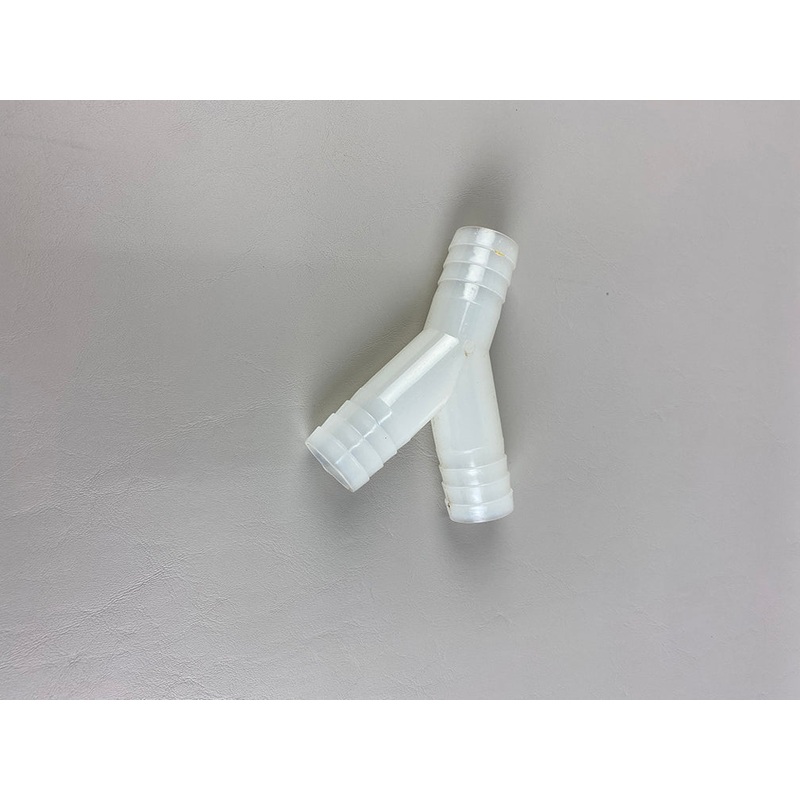 Fitting, Y Fitting Barb, White Nylon, 1 1/8 Hose, 15