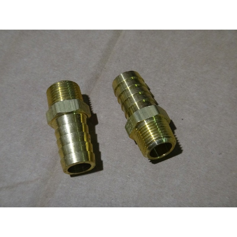 Fitting, Barb Adapter, 3/8×5/8, Brass, Heater