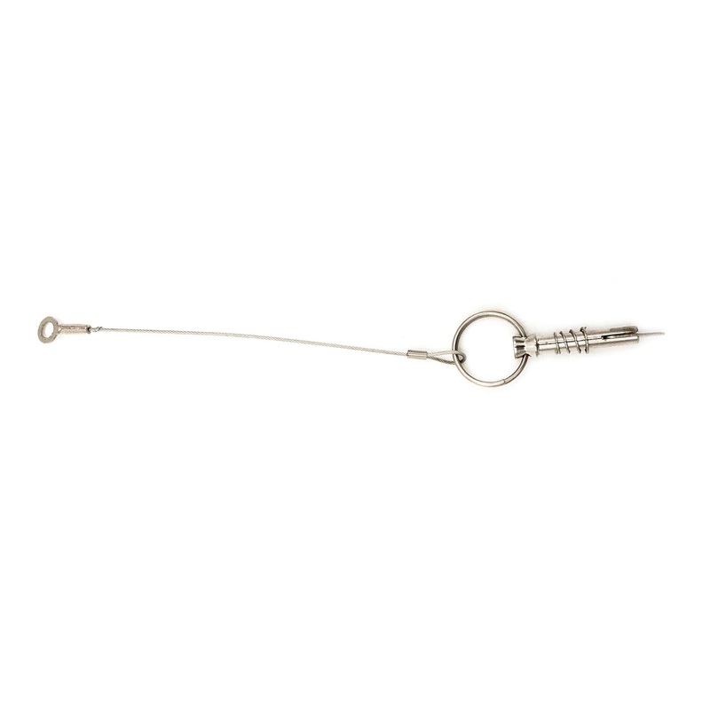 Pull pin W/cable, spring & lock – small tab