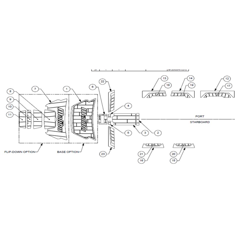 2020 23 MXZ Soft Grip Transom Pieces