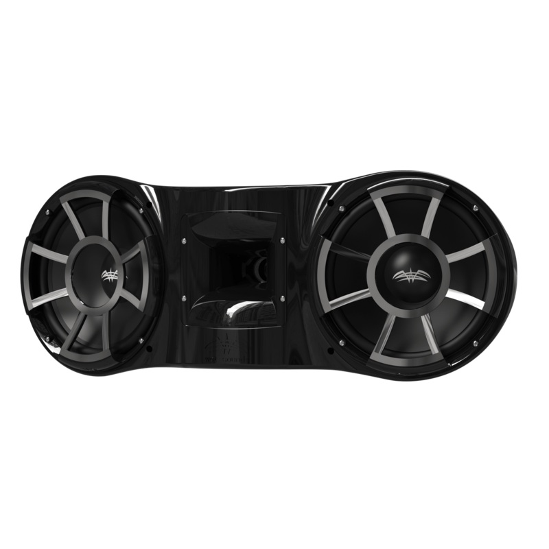 REV 410 V2 | Wet Sounds Revolution Series Dual 10″ Black Tower Speaker
