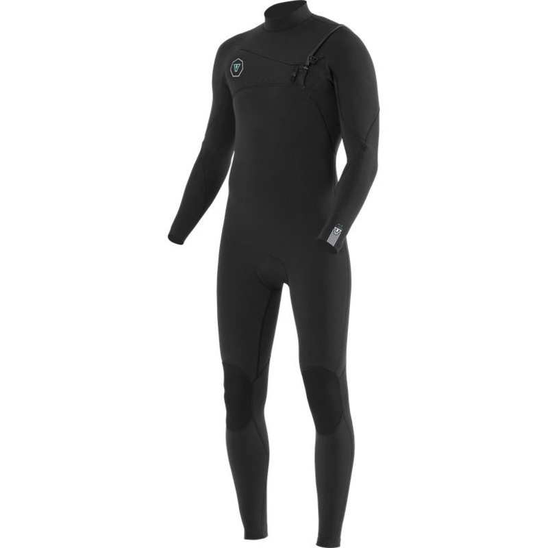 VISSLA Mens 7 Seas 4/3 Chest Zip Full Suit – Black