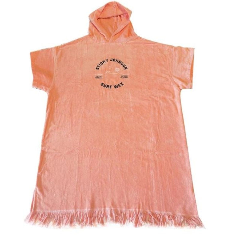 Sticky Johnson Hooded Towel – Peach Palm Wave