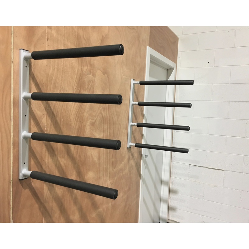 Curve Surfboard Quad Wall Rack – Padded Aluminium