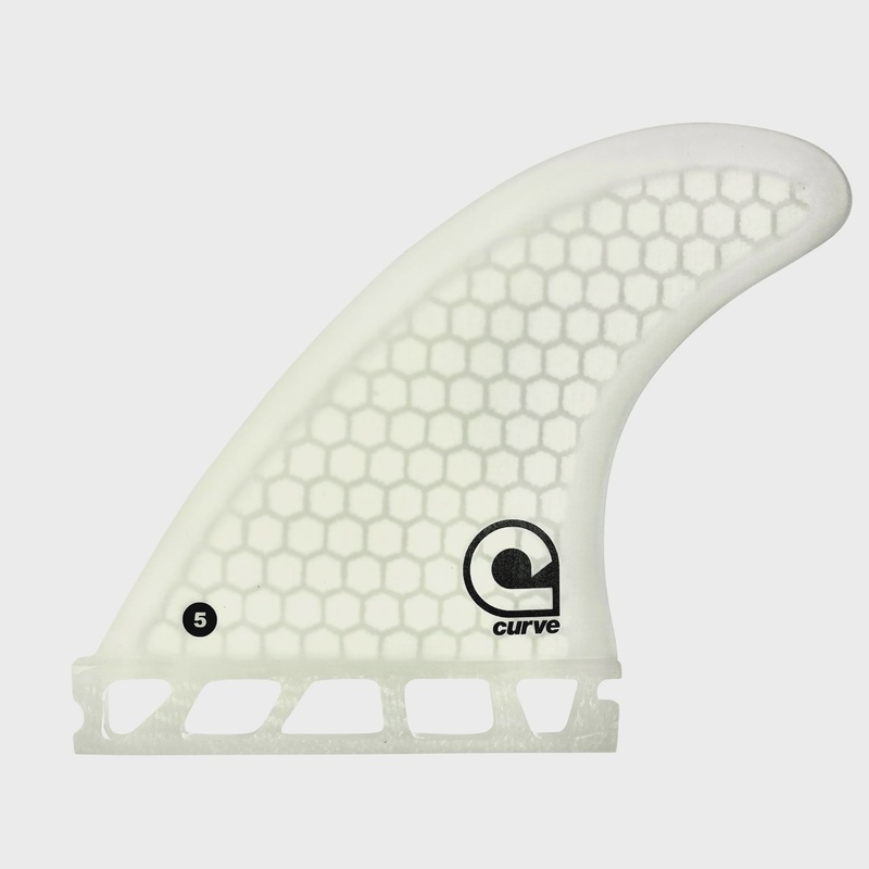 Curve Hexcore Medium Quad Futures Fins – White