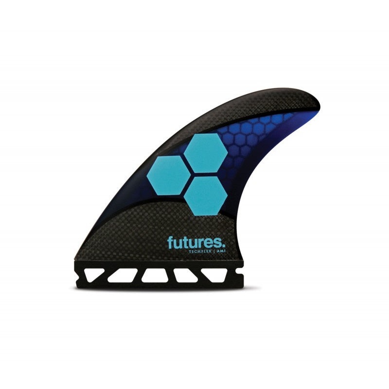 Futures AM1 Techflex Thruster Fins – Blue/Cyan