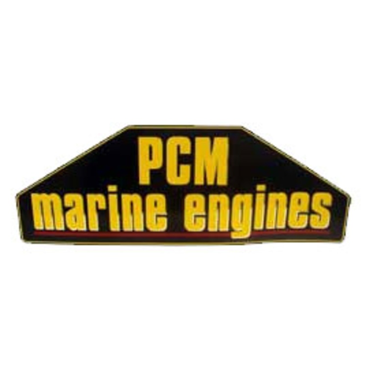 PCM Decal Exhaust Manifold Decal Black/Yellow