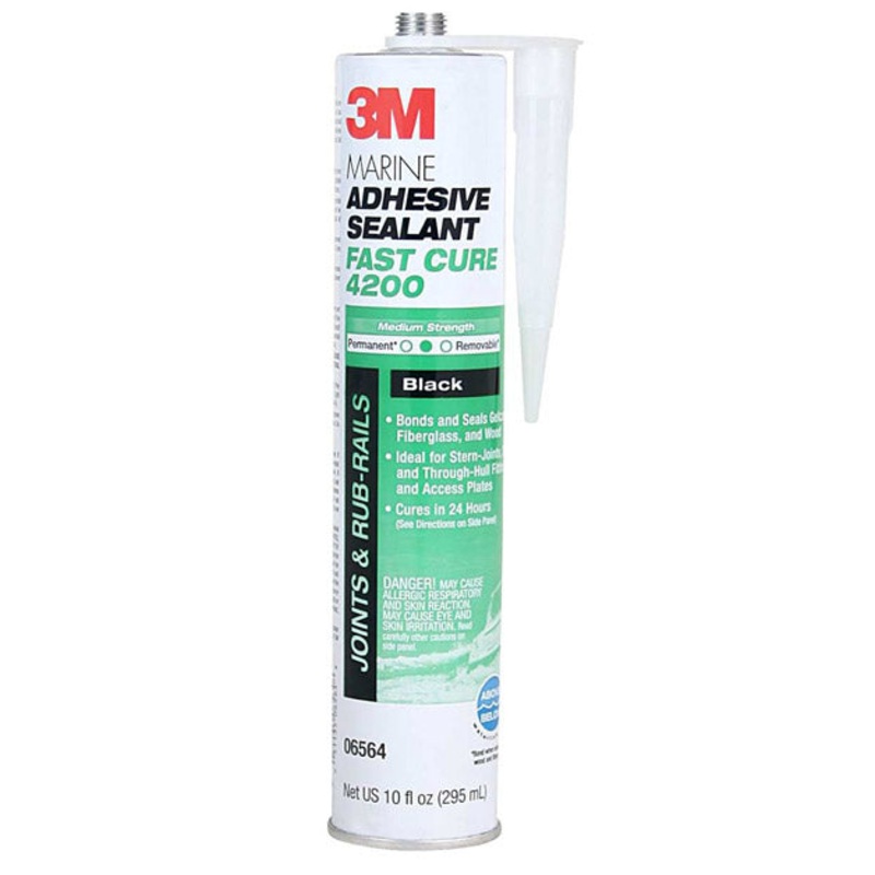 3M Marine Adhesive Sealant 4200 Fast Cure Black 10 oz