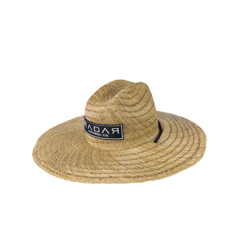 Radar Paddlers Sun Hat Tan Straw Wave Nylon