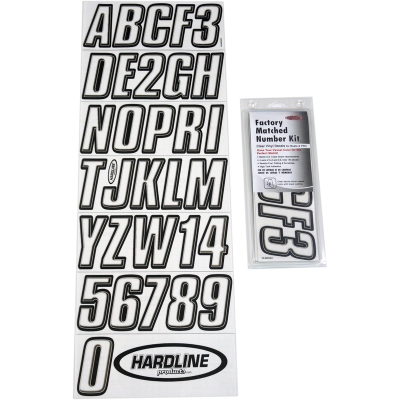 Registration Number & Letter Kit 800 Series-Clear / Black