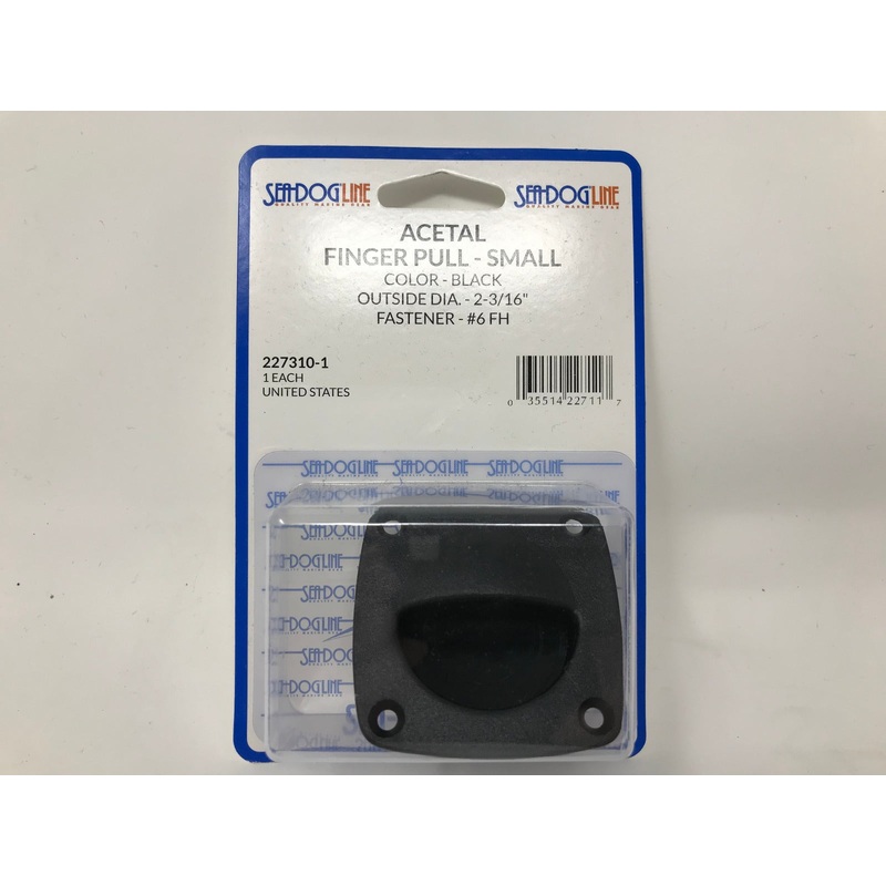 SeaDog Flush Pull Handle Black Plastic