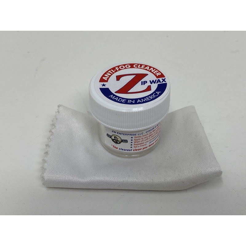 Zip Wax Anti Fog Wax .5oz + Anti Static Microfiber Towel