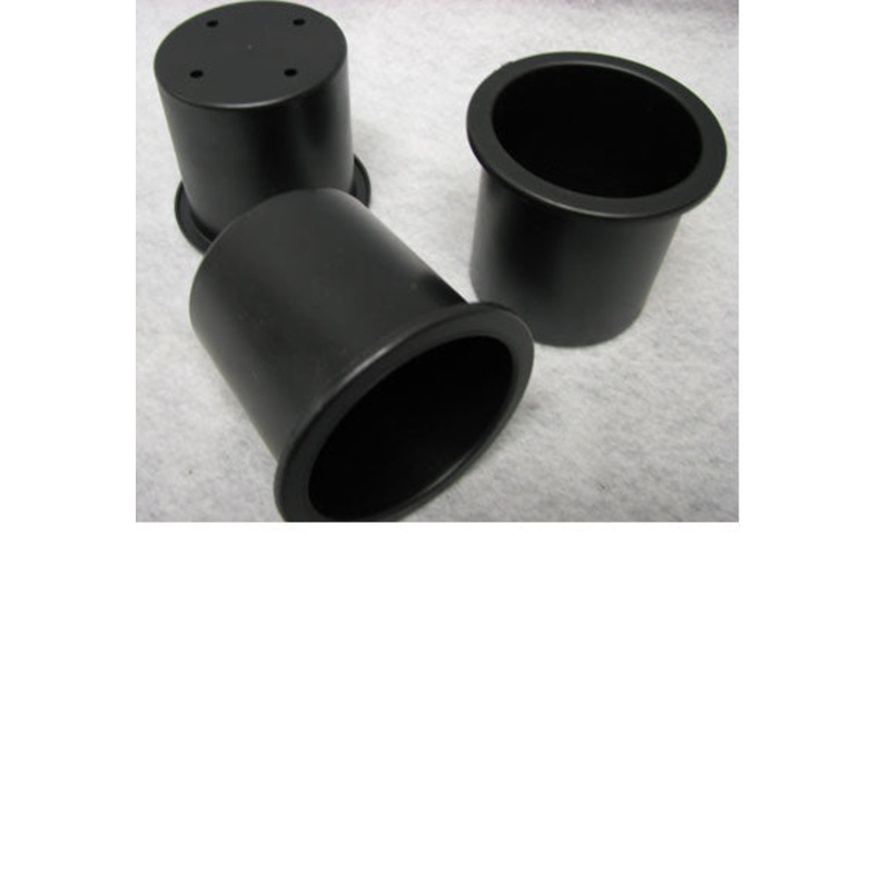 Cup Holder 3″ Straight Black Plastic